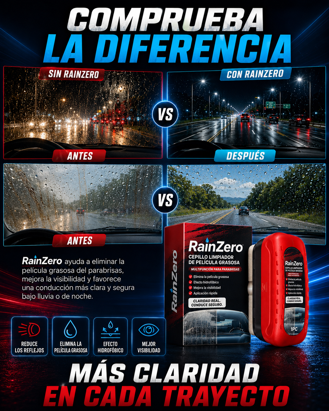 Rain Zero | Cepillo Removedor de Lluvia